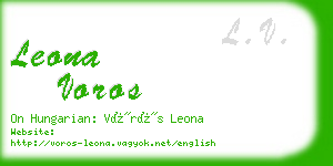 leona voros business card